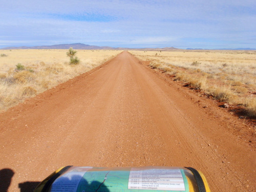 A view north, up the actual continental divide.